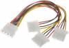 Molex 4pin to 3 Internal Power Cable Splitter (OEM) (BULK)
